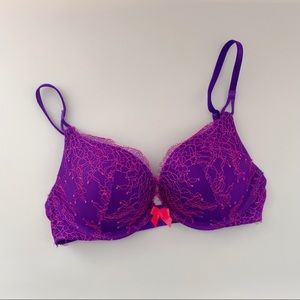 Victoria’s Secret Purple/Pink Lace Bombshell Bra